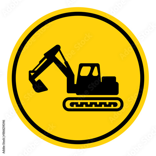 Bulldoze Symbol Sign, Vector Illustration, Isolate On White Background Label. EPS10