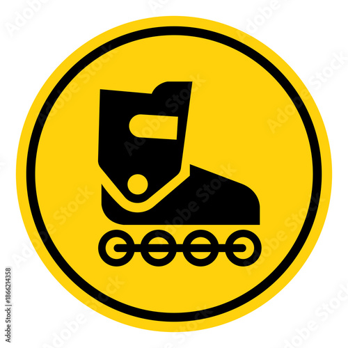 Inline Skates Symbol Sign, Vector Illustration, Isolate On White Background Label. EPS10