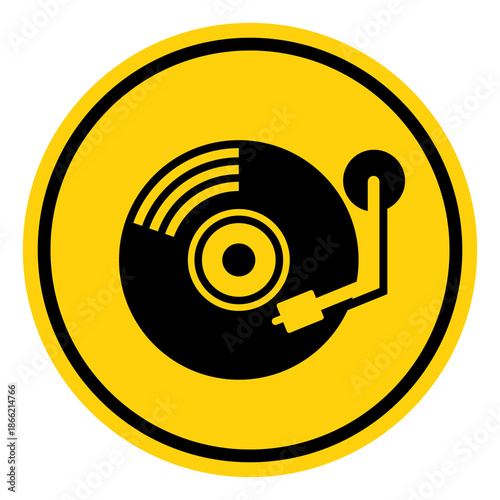 Vinyl Records Symbol Sign, Vector Illustration, Isolate On White Background Label. EPS10