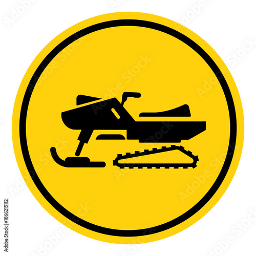 Snow Atv Area Symbol Sign, Vector Illustration, Isolate On White Background Label. EPS10