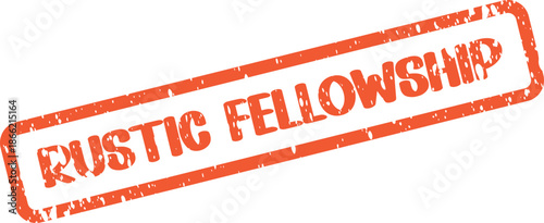 Rustic Fellowship Event Seal with Authentic Distressed Texture and Handcrafted Appeal