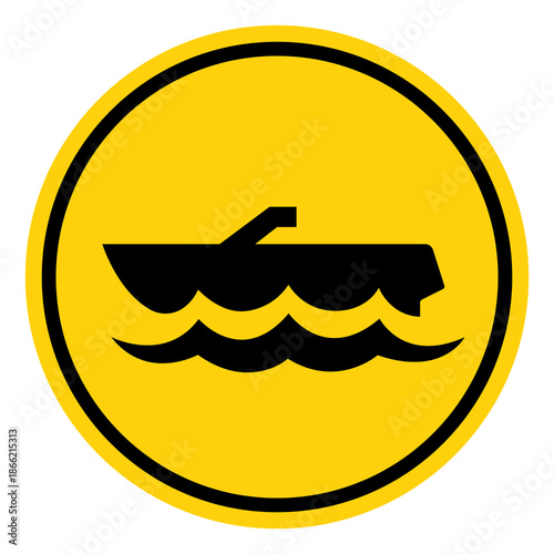 Fishing Area Symbol Sign, Vector Illustration, Isolate On White Background Label. EPS10