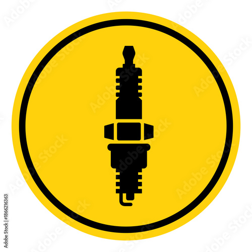 Machine Spark plug Symbol Sign, Vector Illustration, Isolate On White Background Label. EPS10