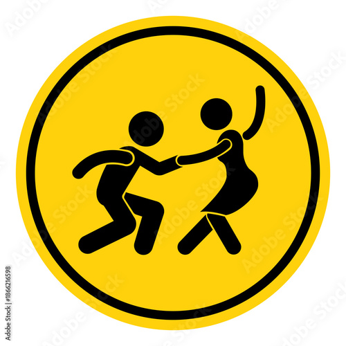 Dance Area Symbol Sign, Vector Illustration, Isolate On White Background Label. EPS10