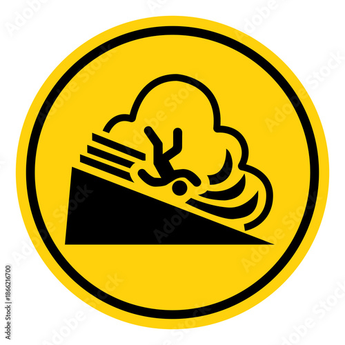 Cliff Area Symbol Sign, Vector Illustration, Isolate On White Background Label. EPS10