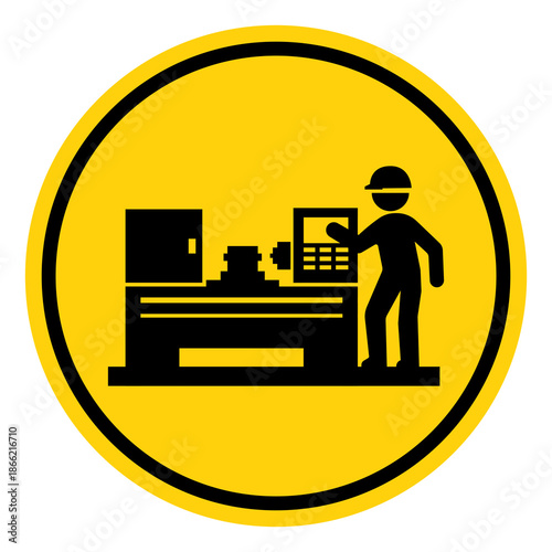 CNC Area Symbol Sign, Vector Illustration, Isolate On White Background Label. EPS10