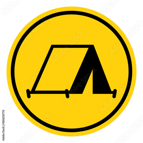 Camping Area Symbol Sign, Vector Illustration, Isolate On White Background Label. EPS10