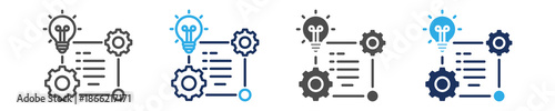 project development icon sheet with multiple concept