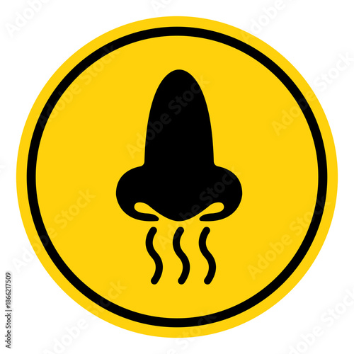 Loss OF Smell Symptoms Covid-19 Symbol Sign, Vector Illustration, Isolate On White Background Label. EPS10