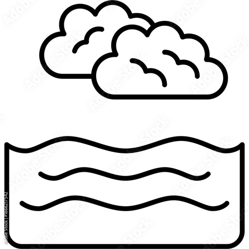 Cloudy Outline Icon