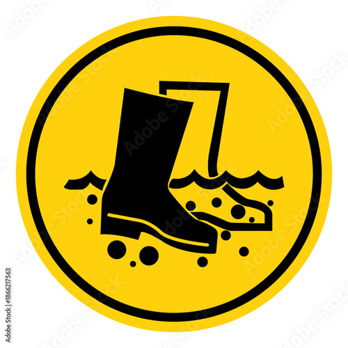 Disinfect Boots Symbol Sign, Vector Illustration, Isolate On White Background Label. EPS10