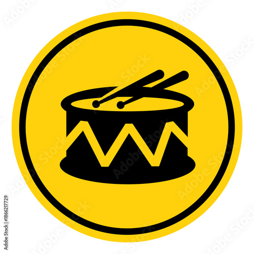 Drums Symbol Sign, Vector Illustration, Isolate On White Background Label. EPS10