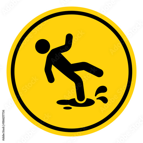 Wet Floor Symbol Sign, Vector Illustration, Isolate On White Background Label. EPS10