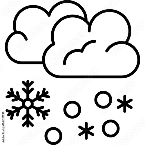 Sleet Outline Icon