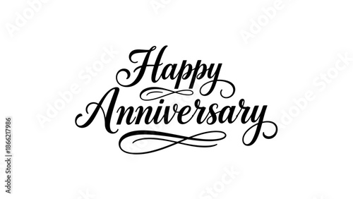 Elegant Happy Anniversary Typography Design