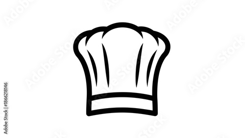 Classic Chef Hat Icon Illustration