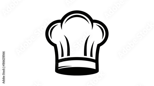 Classic Chef Hat Icon Illustration