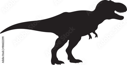 Dinosaur Silhouette T Rex Side View Isolated