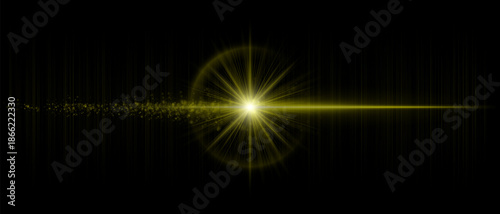 Bright lens flare with multiple glowing reflections, soft diffusion, and smooth transparency. Great for overlays, video effects, and sci-fi visual elements.