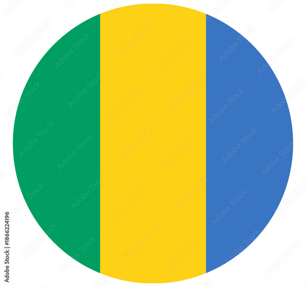 Fototapeta premium button Gabon flag icon vector illustration sign 