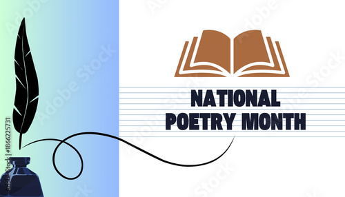Quadro su tela National Poetry Month in April