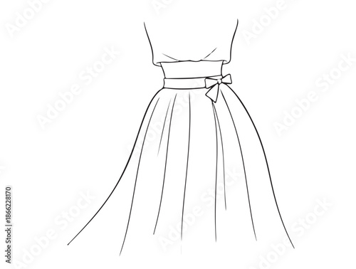 girl belly and waist, classy fashion sketch icon white background.