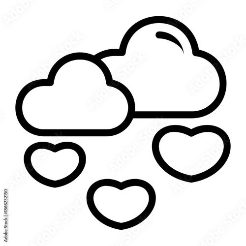 raining hearts icon