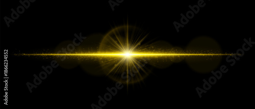 Bright horizontal lens flare with soft reflections, smooth glow, and natural diffusion. Great for overlays, creative lighting, and cinematic visual design.