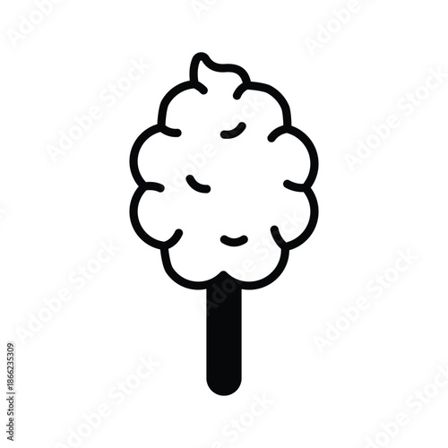 Have a look at this glyph icon of cotton candy, editable vector