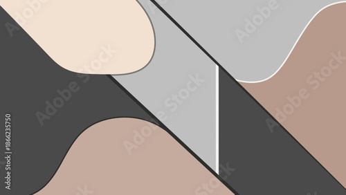 Abstract Shapes in Neutral Colors Design.