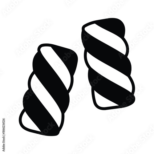 A customizable glyph icon of marshmallow sweet