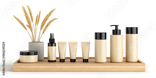 Cosmetic Product Set | Makeup and Skincare Bottles for Beauty Packaging Design