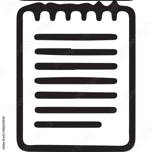 Notebook Icon With List And Spiral Binding For Notes, Plans, And Documentation