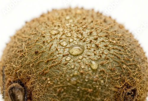 Macro Detail of Kiwi Fruit Skin Texture