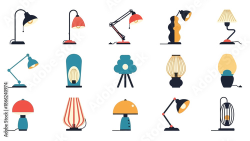 Collection of Modern Desk Lamps and Lighting Fixtures.