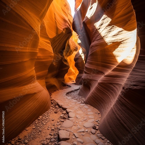 Antelope Canyons Winding Path - A Natural Wonder of Arizona.