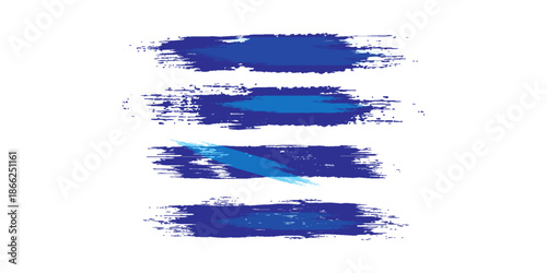 Abstract Blue and White Grunge Background with Halftone Style. Brush Stroke Illustration for Banner, Poster or Sports.