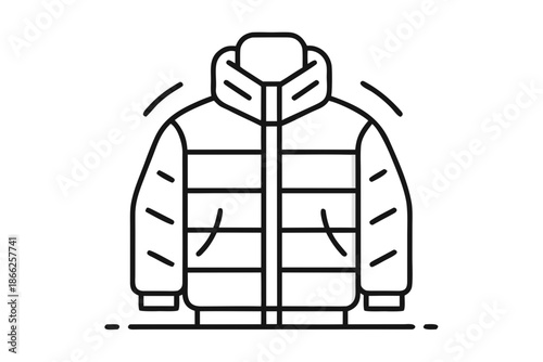 light insulated jacket icon minimal segment design