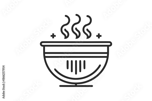minimal comfort broth bowl icon