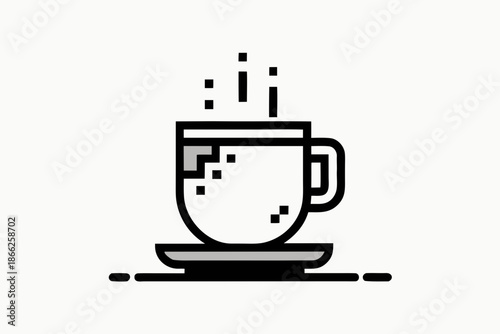 espresso cup icon precise geometric design