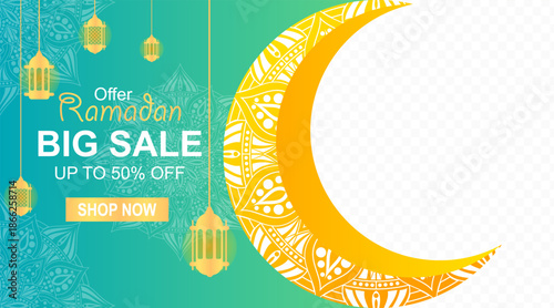 Ramadhan Kareem sale design vector suitable for greeting