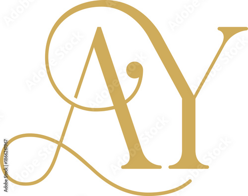 AY, YA, A, Y Abstract Letters Logo Monogram