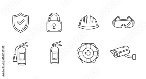 Essential safety and security icons