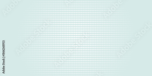 Abstract geometric light mint green background with halftone effect. Mesh of random circles. Guilloche elements, grid vector. Dot white gray wave light technology texture background ..