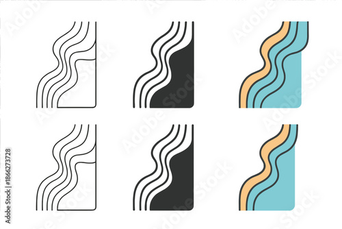 Abstract Edge Interface. Abstract interface between conducting edge and insulating core represented as two tones merging through
