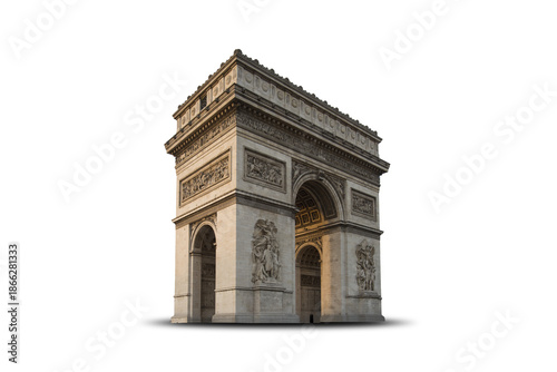 Arc de Triomphe, Paris, France. Top Europe Destination	on Transparent background. PNG