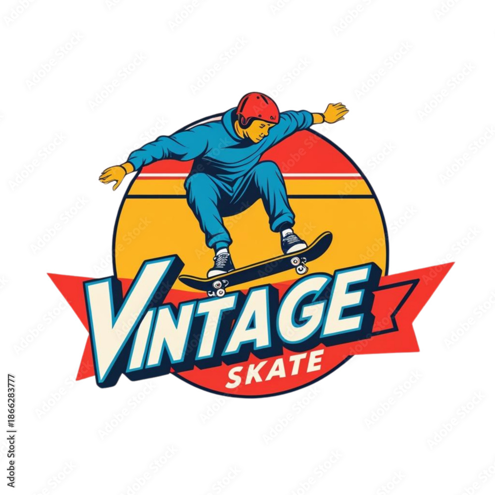 Fototapeta premium Retro Sport Vector Illustration Vintage Style