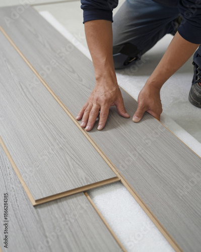 Installing Laminate Wood Flooring Panels - Interior Renovation