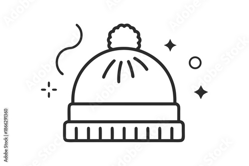 wool fold edge cap icon