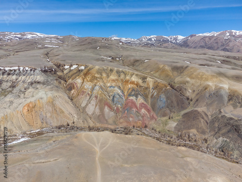 Mars mountains. Colorful mountains at Altai republic, Russia. Altai Mars mountains
